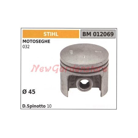 Piston compatible STIHL pour tronçonneuse 032 012069 | Newgardenstore.eu