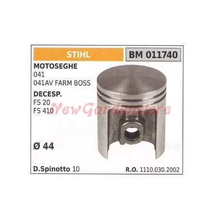 Piston STIHL pour tronçonneuse 041 041AV FARM BOSS 011740 | Newgardenstore.eu