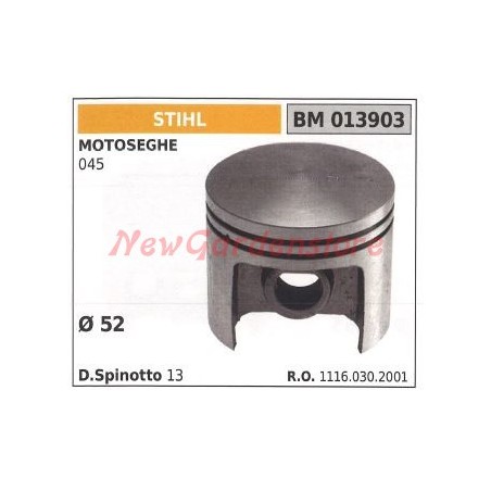 Piston STIHL pour tronçonneuse 045 013903 | Newgardenstore.eu