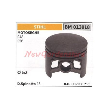Pistone segmenti compatibile STIHL motosega 048 056 1117-030-2001 | Newgardenstore.eu
