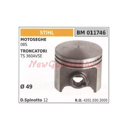 STIHL - Piston pour tronçonneuse 08S - Scie à onglet TS 360AVSE 011746 | Newgardenstore.eu