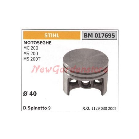 Piston STIHL pour tronçonneuse MC200 MS200T 017695 | Newgardenstore.eu