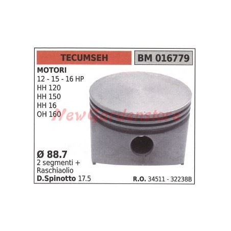 TECUMSEH piston pour tondeuse 12 15 16 HP 016779 | Newgardenstore.eu