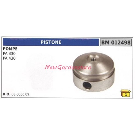 Piston UNIVERSEL pompe Bertolini PA 330 430 012498 | Newgardenstore.eu