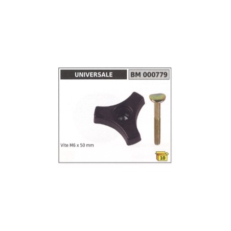 Poignée UNIVERSELLE tondeuse vis M6 x 50 mm 000779 | Newgardenstore.eu