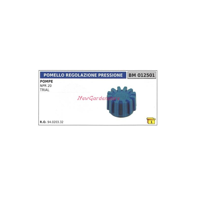 Pressure adjustment knob UNIVERSAL Bertolini pump NPR 20 TRIAL 012501