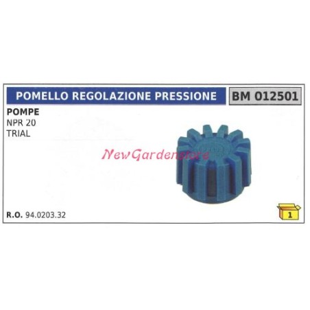 Mando de ajuste de la presión Bomba UNIVERSAL Bertolini NPR 20 TRIAL 012501 | Newgardenstore.eu