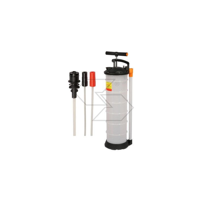 Hand pump for emptying engine oil with guide nozzle capacity 6.5 litres