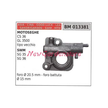 Oil pump compatible CS 36 GL 3500 SWM SG 35 36 chainsaw engine 521300620 | Newgardenstore.eu