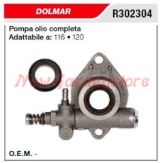 Pompe à huile compatible avec les tronçonneuses DOLMAR 116 120 R302304