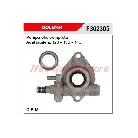 DOLMAR chainsaw oil pump 123 133 143 R302305 | Newgardenstore.eu