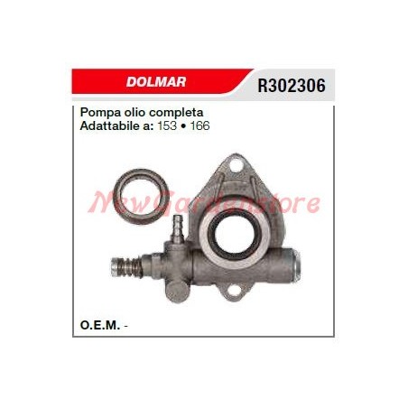 Bomba de aceite para motosierras DOLMAR 153 166 R302306 | Newgardenstore.eu