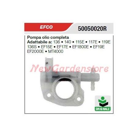 Bomba de aceite motosierra EFCO 136 140 115E 117E 119E 136S EF15E 50050020R | Newgardenstore.eu