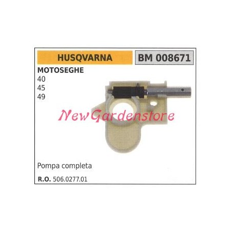 Pompe à huile HUSQVARNA moteur de tronçonneuse 40 45 49 008671 | Newgardenstore.eu