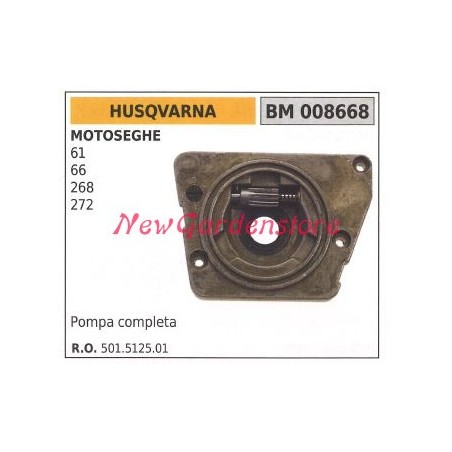 Bomba de aceite motor motosierra HUSQVARNA 61 66 268 272 008668 | Newgardenstore.eu