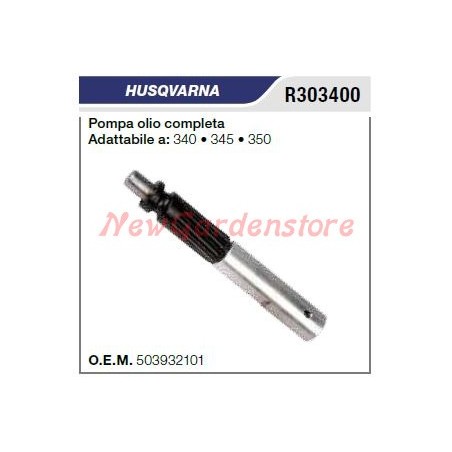 HUSQVARNA chainsaw oil pump 340 345 350 R303400 | Newgardenstore.eu