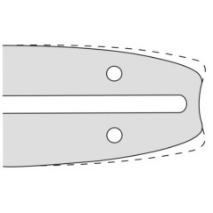 Barra motosega lunghezza 33 cm passo 325 1.5 mm compatibile OREGON K041