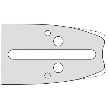 Barra de motosierra longitud 38cm distancia entre ejes .325'' espesor 1.5mm compatible OREGON K095