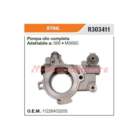 Bomba de aceite para motosierras STIHL 066 MS660 R303411 | Newgardenstore.eu