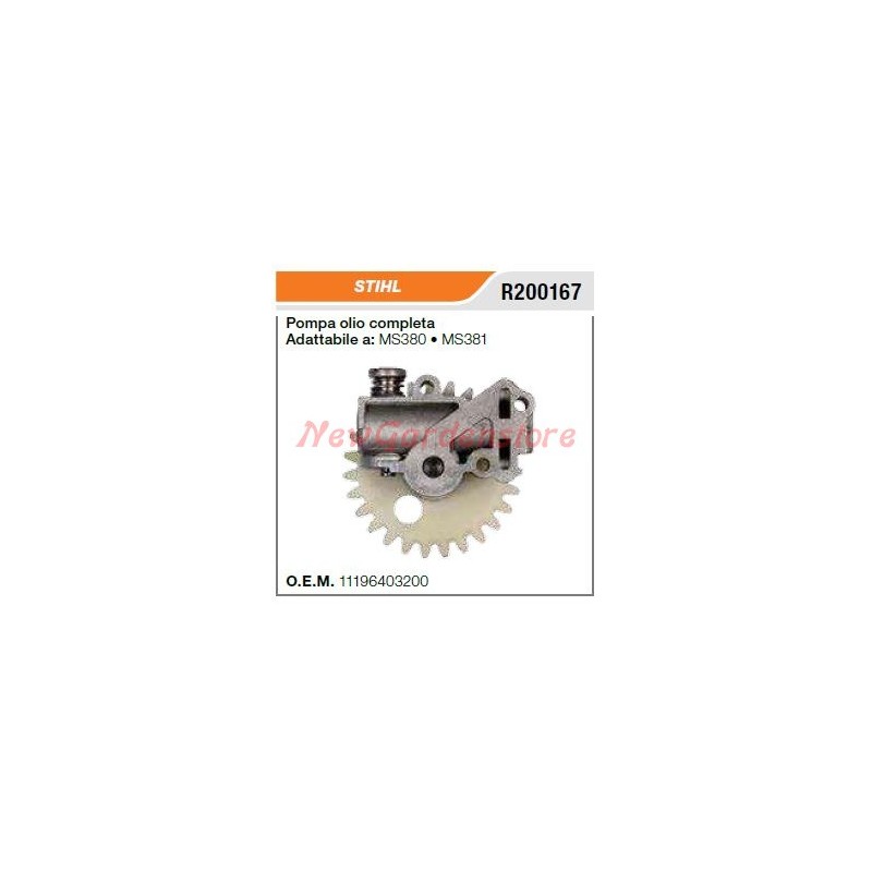 STIHL pompe à huile pour tronçonneuse MS380 381 R200167