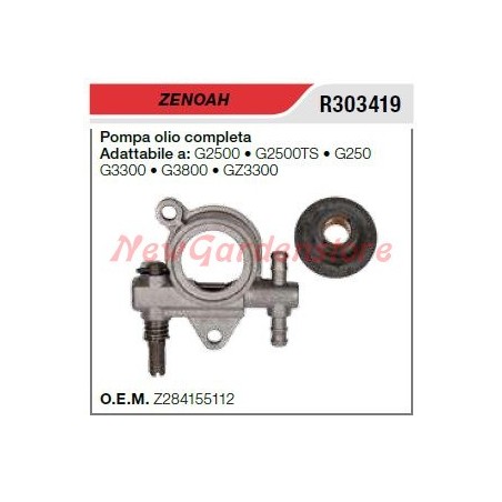 Oil pump ZENOAH G2500 2500TS 250 3300 3800 GZ3300 R303419 | Newgardenstore.eu