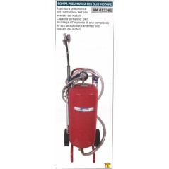 Pneumatic pump for extracting waste oil from engines 24 litre tank