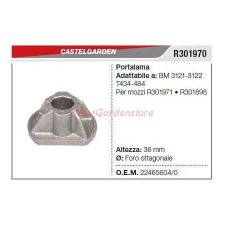 CASTELGARDEN porte-lame à gazon BM3121-3122 tondeuse R301970 | Newgardenstore.eu