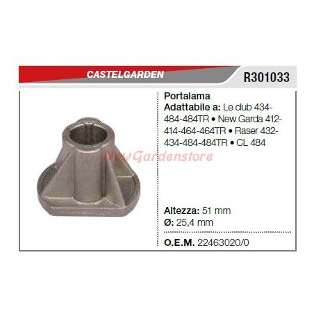 CASTELGARDEN CASTELGARDEN portacuchillas cortacésped le club 434-484-484tr R301033 | Newgardenstore.eu