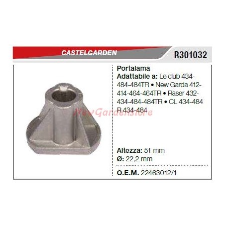 CASTELGARDEN Messerhalter Le club new garda Rasenmäher R301032 | Newgardenstore.eu