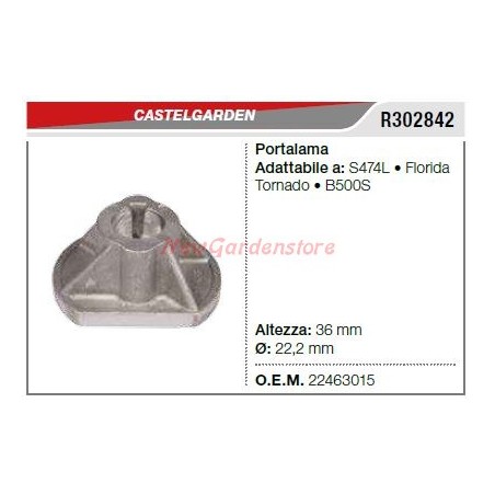 CASTELGARDEN S474L FLORIDA Rasenmähermesserträger R302842 | Newgardenstore.eu