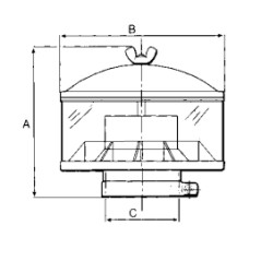 Préfiltre cyclonique avec colliers de serrage pour différents modèles de moteurs