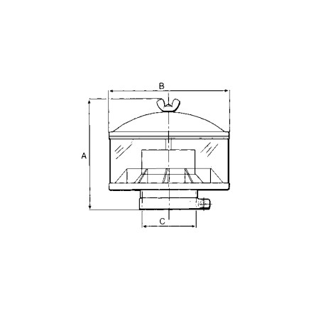 Préfiltre cyclonique avec colliers de serrage pour différents modèles de moteurs