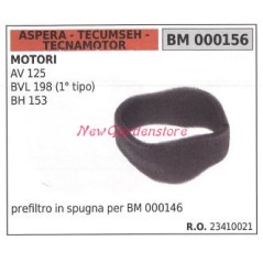 Air prefilter ASPERA lawn mower motor mower AV 125 BVL 198 000156