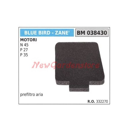 Prefiltro aria BLUE BIRD per motori N 45 P 27 P 35 038430 | Newgardenstore.eu