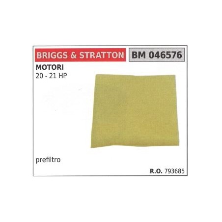 BRIGGS & STRATTON lawn mower mower air prefilter 20 21HP | Newgardenstore.eu