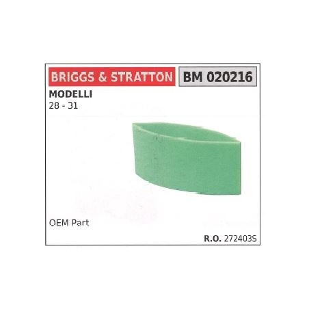 BRIGGS & STRATTON filtre à air pour tondeuse 28 31 272403S | Newgardenstore.eu