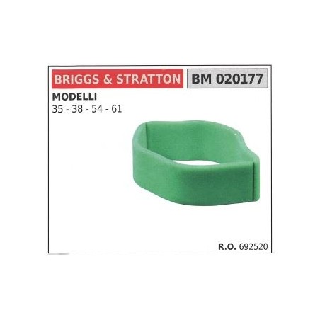 BRIGGS&STRATTON Luftvorfilter für Rasenmähermäher 35 38 54 61 | Newgardenstore.eu