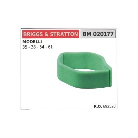 BRIGGS&STRATTON prefiltro de aire para cortacésped 35 38 54 61 | Newgardenstore.eu