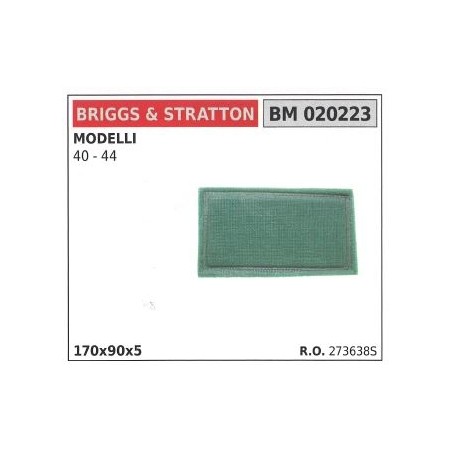 BRIGGS&STRATTON Luftvorfilter für Rasenmähermäher 40 44 | Newgardenstore.eu