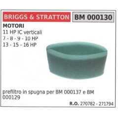 Prefiltro aria BRIGGS&STRATTON rasaerba tosaerba tagliaerba 11 HP IC verticale | Newgardenstore.eu