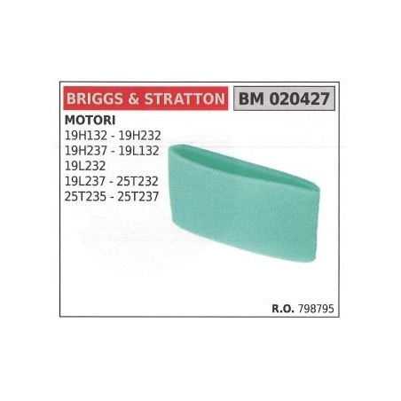 BRIGGS&STRATTON filtre à air pour tondeuse à gazon 19H132 | Newgardenstore.eu