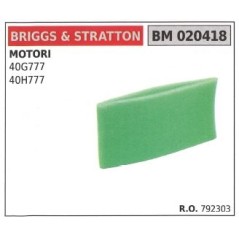 BRIGGS&STRATTON filtre à air pour tondeuse à gazon 40G777 40H777 | Newgardenstore.eu