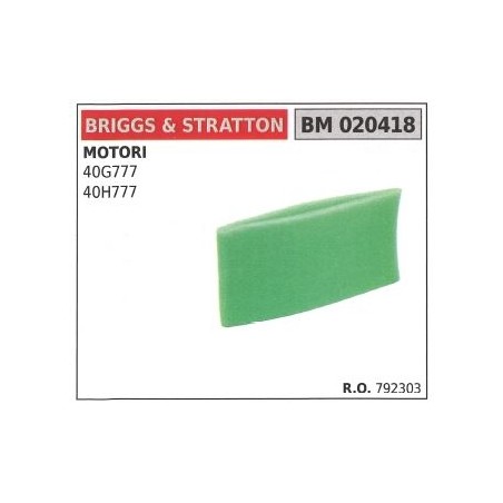 BRIGGS&STRATTON prefiltro aire cortacésped 40G777 40H777 | Newgardenstore.eu