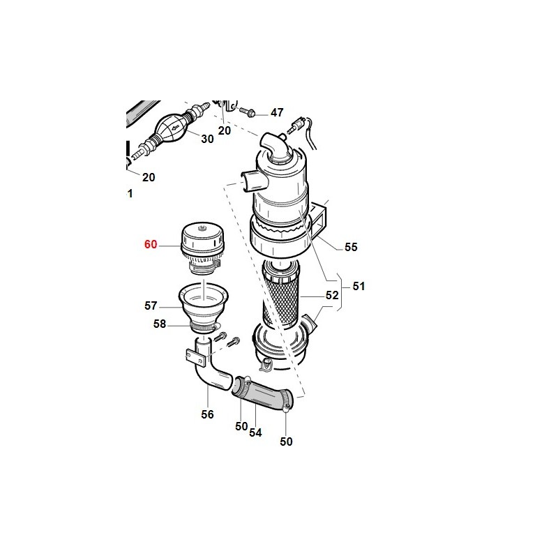 ORIGINAL GIANNI FERRARI Zyklon-Luftvorfilter für Profimaschine Motor