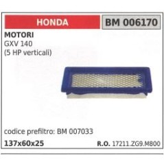 Préfiltre à air HONDA générateur GXV 140 5HP vertical | Newgardenstore.eu