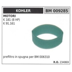 Prefiltro aria in spugna KOHLER trattorino rasaerba K 181 (8 HP) K 91.161 009285 | Newgardenstore.eu