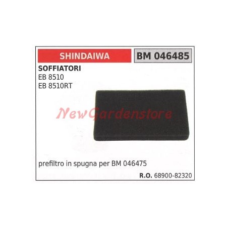 Prefiltro de aire de esponja SHINDAIWA para soplante EB 8510 8510RT 046485 | Newgardenstore.eu