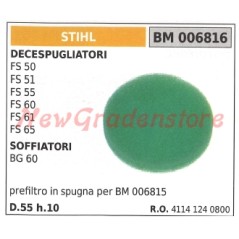 Prefiltro aria in spugna STIHL per decespugliatore FS 50 51 55 60 61 65 006816 | Newgardenstore.eu