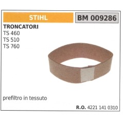 Préfiltre à air en tissu STIHL pour la tronçonneuse TS 460 510 760 009286