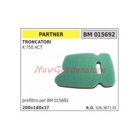 Prefiltro aria PARTNER per troncatore K 750 ACT 015692 | Newgardenstore.eu